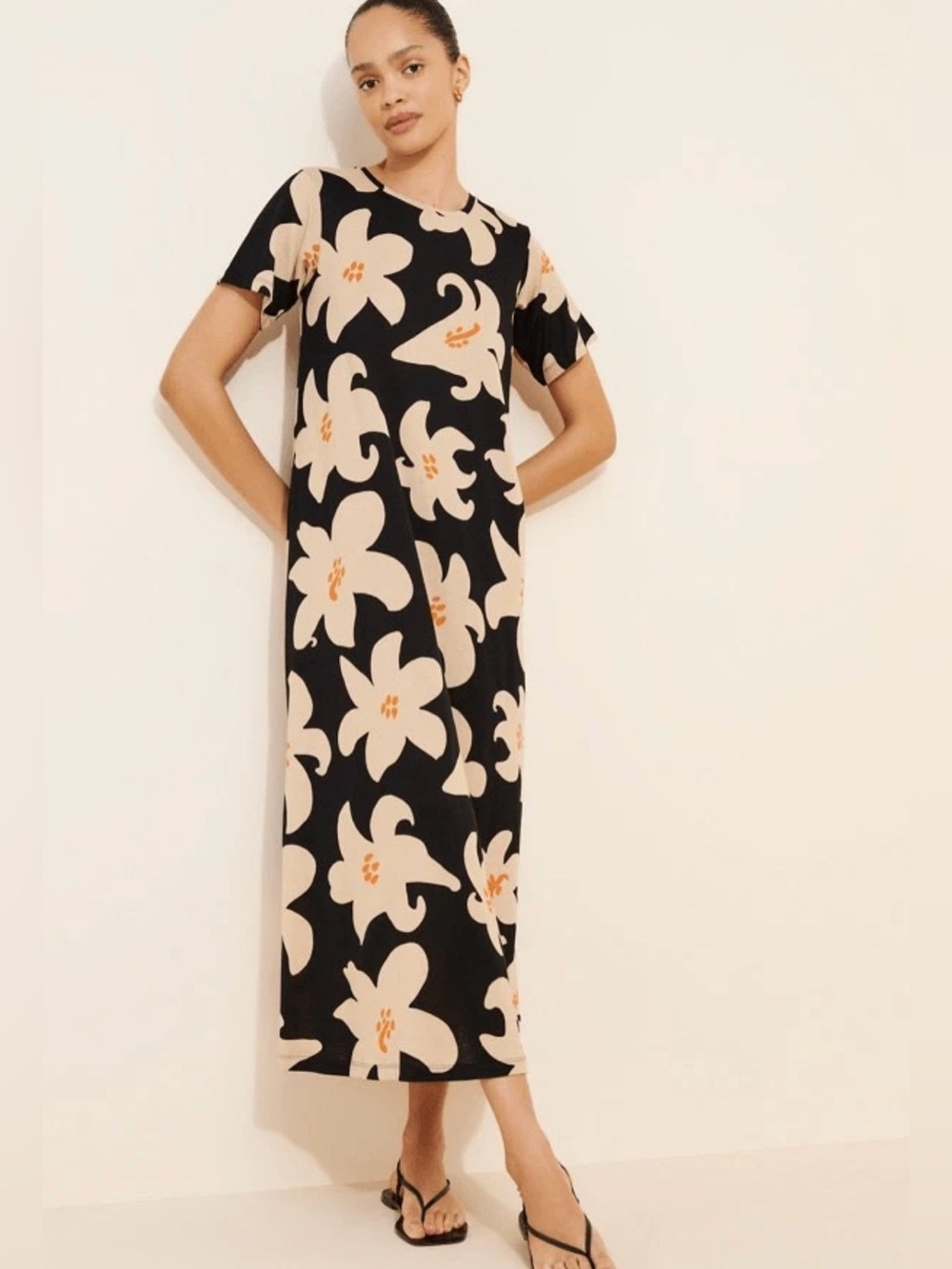 Anthropologie x Marimekko Kalliokeilo Villinarsissi Maxi Dress Size S NEW READ
